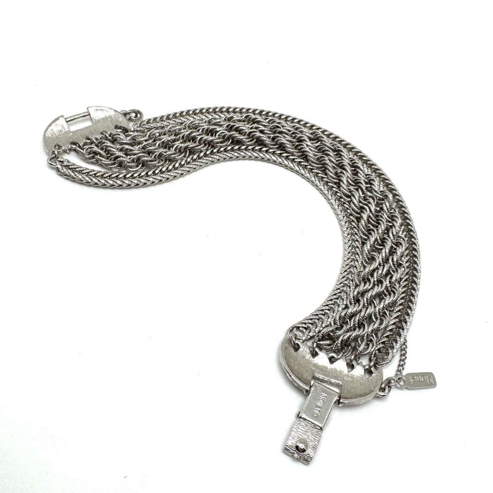 Monet Multi-Chain Silvertone Textured Bracelet - Picture 10 of 13